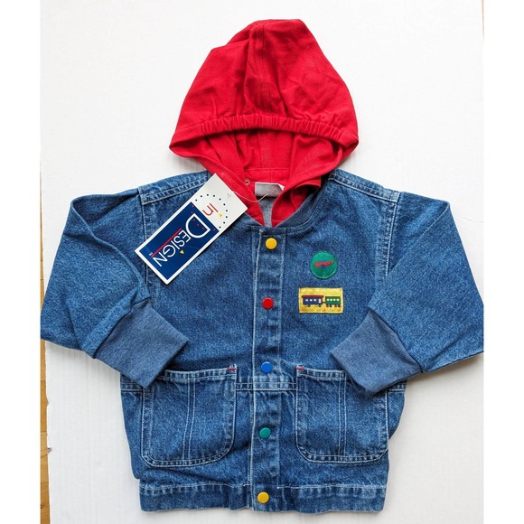 Vintage In Design Jean Jacket W/Hood - Picture 1 of 4